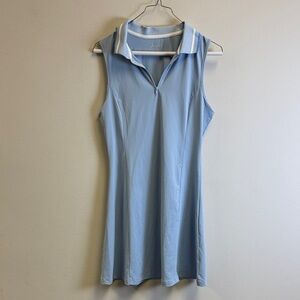 Blue Sleeveless Mini Dress